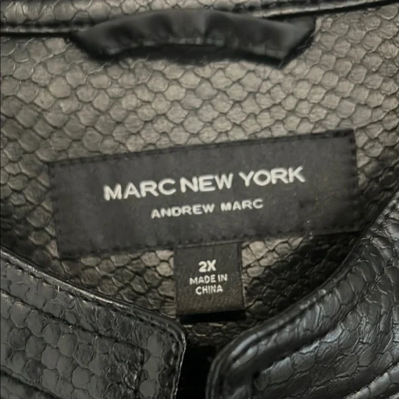 Michael Kors Black Leather Jacket with Gold Accents - Picture 2 of 4